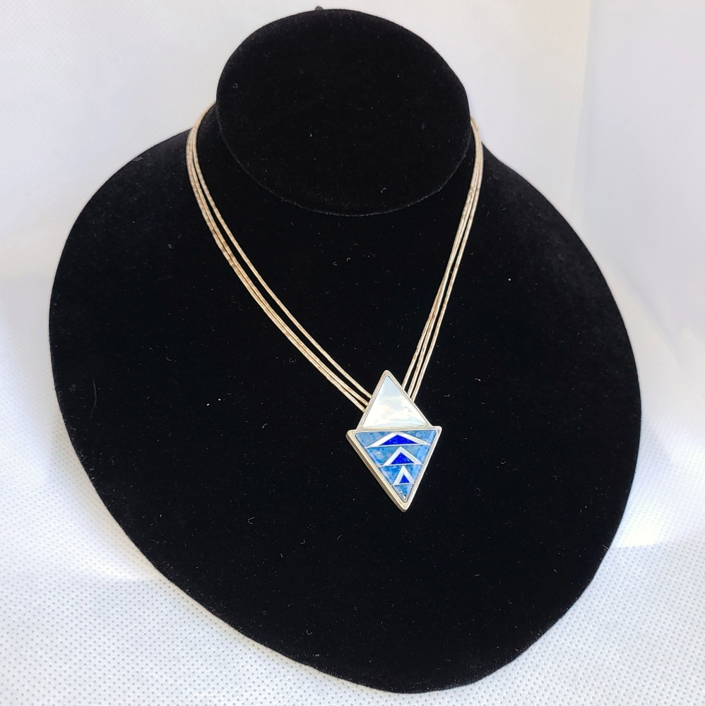 Multi-Strand Silver Beaded Necklace